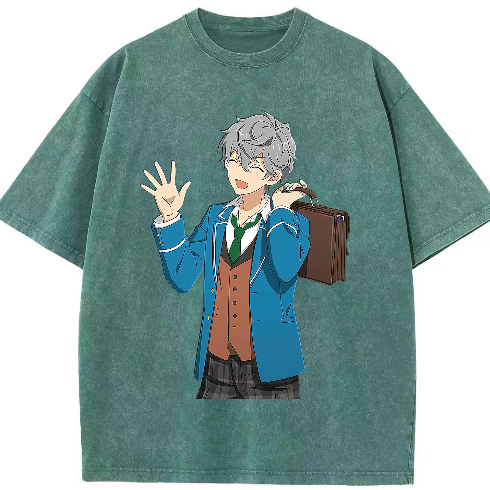 （画像用） あんさんぶるスターズ! Ensemble Stars 綿100% ヴィンテージ風 半袖Tシャツ（フロントプリント）